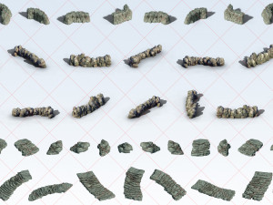 210 Rock Stone Mountain Cliff Terrain Canyon Stair 2D Game Asset CG テクスチャ