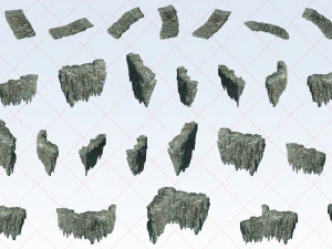 210 Roccia Pietra Montagna Scogliera Terreno Canyon Scala Risorsa di gioco 2D CG Textures