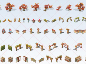 212 Fantasy House Home Building Tree Village City 2D Game Asset Mega Pack CG Textures