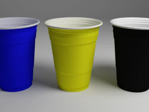 gelas plastik Model 3D