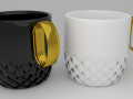 Gold handle cup 3D Model