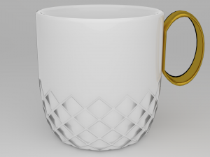 gold handle cup Model 3D