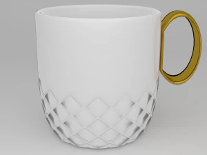 gold handle cup 3D Model