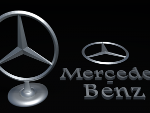 mercedes car logo 3D 模型