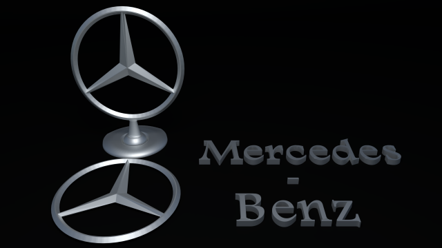 mercedes car logo 3D 模型 .c4d .max .obj .3ds .fbx .stl .blend 