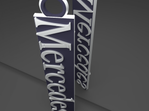 mercedes logo Modèles 3D en vedette