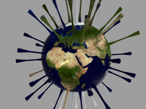 korona wirus Model 3D
