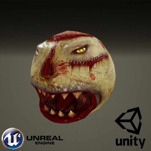 zombie pacman Modelo 3D .c4d .max .obj .3ds .fbx .stl .blend 
