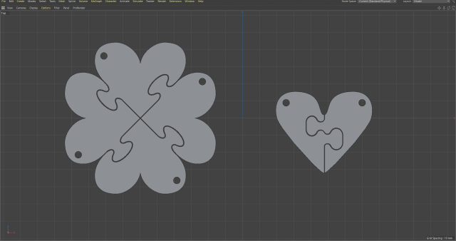 heart 3D प्रिंट मॉडल .c4d .max .obj .3ds .fbx .stl .blend 