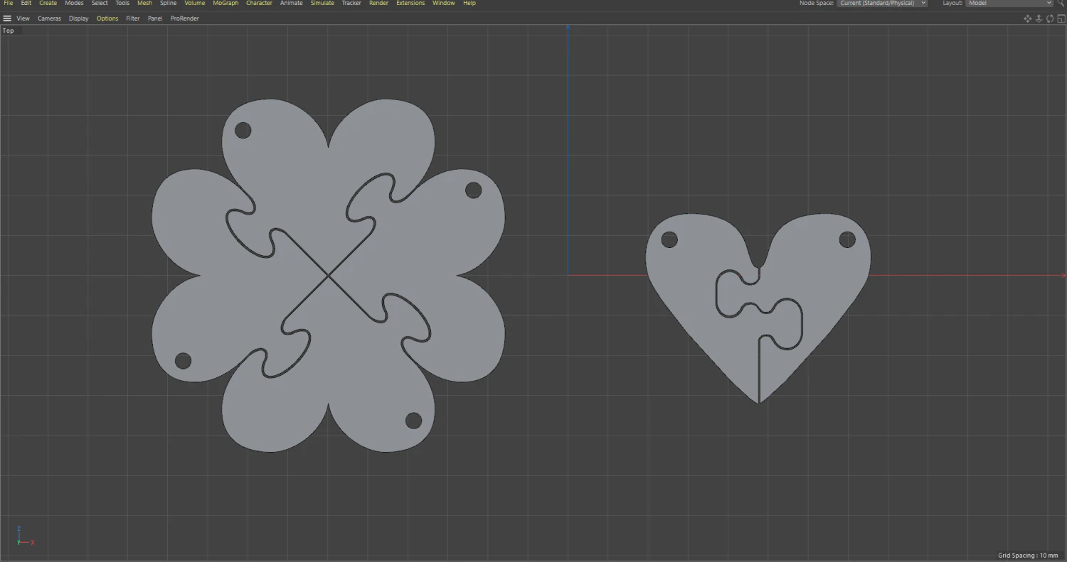 heart 3D Print Model .c4d .max .obj .3ds .fbx .stl .blend