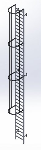 vertical ladder 3D Модель .c4d .max .obj .3ds .fbx .stl .blend 