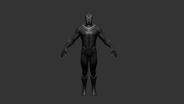 blackpanthercivilwar challa- pantera negra 3D मॉडल .c4d .max .obj .3ds .fbx .stl .blend 