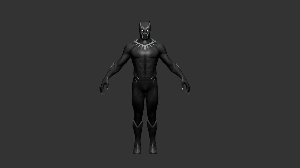 blackpanthercivilwar challa- pantera negra 3D Model .c4d .max .obj .3ds .fbx .stl .blend 