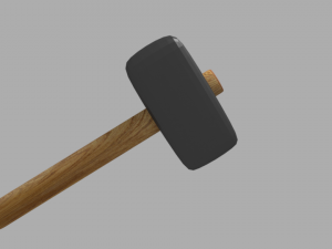 hammer with wood handle 3D Model
