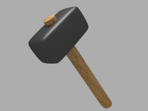 hammer with wood handle 3D Model