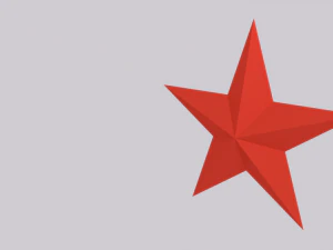 five point red star 3D Model