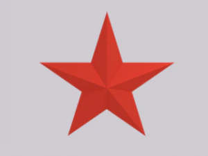 five point red star 3D Model