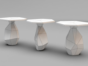 ginger and jagger rock side table Model 3D