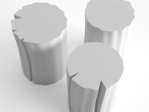 wood stub side tables 3D मॉडल
