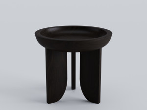 side table black 3D Model