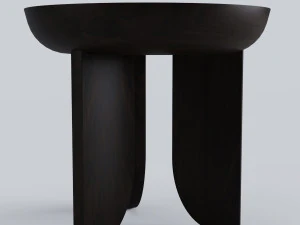 side table black 3D Model
