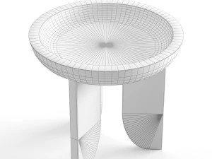 side table black 3D Model