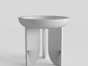 side table black 3D Model