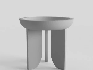 side table black 3D Model