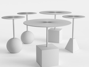 knockout lounge tables 3D Model