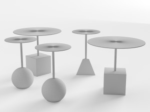 knockout lounge tables 3D Model