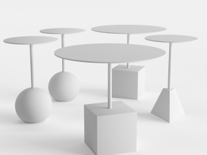 knockout lounge tables 3D Model