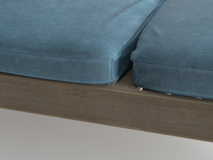 pool deck chaise lounge wood base 3Dモデル