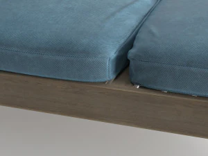 pool deck chaise lounge wood base 3D Model