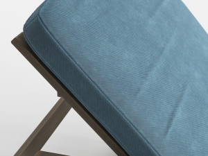 pool deck chaise lounge wood base 3Dモデル
