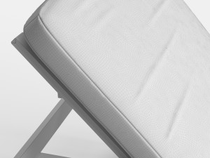 pool deck chaise lounge wood base 3Dモデル