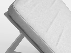 pool deck chaise lounge wood base 3D Model