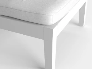 pool deck chaise lounge wood base 3D Model