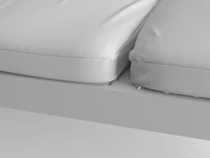 pool deck chaise lounge wood base 3D Model