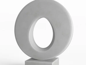 modern decorative abstract stone art sculpture 02 3D Model
