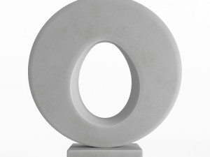 modern decorative abstract stone art sculpture 02 Model 3D
