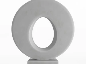 modern decorative abstract stone art sculpture 02 3D Model