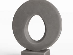 modern decorative abstract stone art sculpture 02 Model 3D