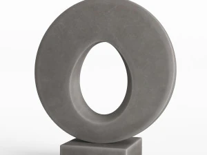 modern decorative abstract stone art sculpture 02 3D Model