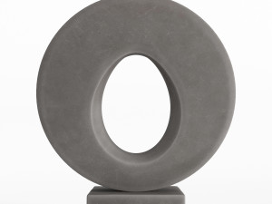 modern decorative abstract stone art sculpture 02 Model 3D
