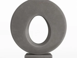 modern decorative abstract stone art sculpture 02 3D Model