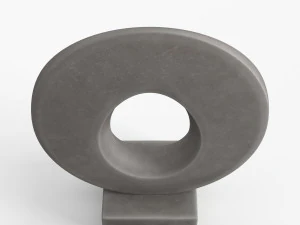 modern decorative abstract stone art sculpture 02 3D Model