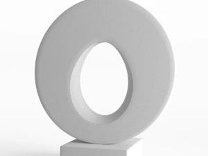 modern decorative abstract stone art sculpture 02 3D Model