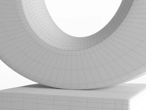modern decorative abstract stone art sculpture 02 3D Model