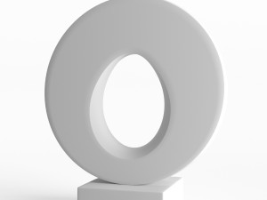 modern decorative abstract stone art sculpture 02 Model 3D