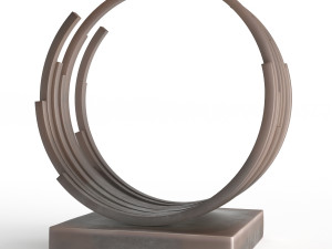 modern decorative abstract bronze art sculpture 05 3D 모델